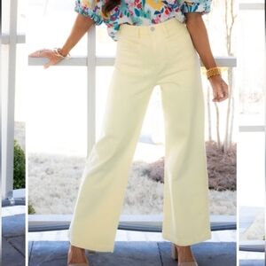 Yellow Wide-Leg Pants